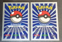 HITMONCHAN X HITMONLEE LOT - POKEMON KANTO CREALASER RARE TCG CARDS - Image 2