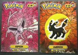 ESPEON X UMBREON - POKEMON JOHTO CARDS TOP POKEDEX CCG FOIL - Image 1