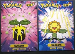SUNKERN X SUNFLORA - POKEMON JOHTO CARDS TOP POKEDEX CCG FOIL - Image 1