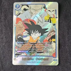 Bandai Dragon Ball Super Card Game Son Goku Childhood SR SB01-019 Holo - Image 1