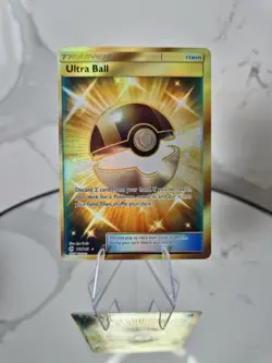 Ultra Ball 161/149 Gold Secret Rare Sun & Moon Base Set Pokemon Cards TCG - Image 1