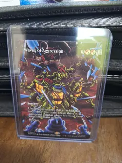 MTG - TMNT - PZA - Waves of Aggression (Borderless) M Normal 13 NM - Image 1