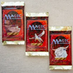 MTG: 3x 4th EDITION Factory Sealed Booster Pack Lot from Box - 3 Packs - English - Image 1