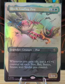 Blech, Loafing Pest (Borderless) Secrets of Strixhaven Foil - Image 1