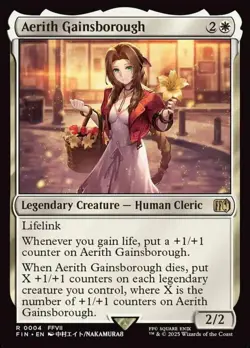 4 - Aerith Gainsborough - Final Fantasy - Foil - Rare - Magic: The Gathering Car - Image 1