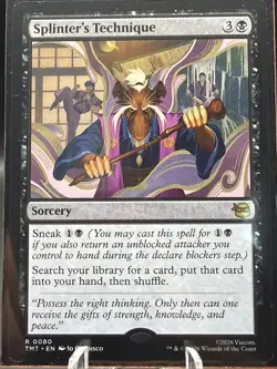 Splinter’s Technique 0080 Regular MISPRINT (Missing Rare Foil Stamp) TMNT MTG - Image 4