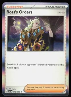 Boss's Orders (Ghetsis) 172/193 Rare Paldea Evolved Pokemon Holo Near Mint - Image 1