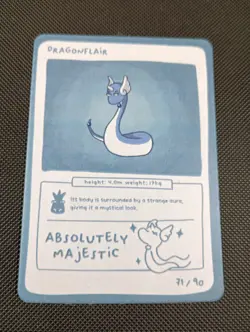 Dragonflair (Dragonair) 71/90 - Pokedoodles Set 1 Fan Art - Pokemon - Image 1