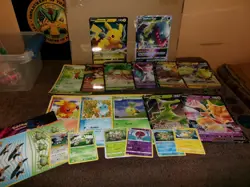 200+ POKEMON Basic, Energy, Trainer Cards + 18 Giant Pokemon Cards - Image 1