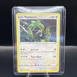Pokemon TCG Rayquaza SWSH029 Holo Black Star Promo Card Near Mint Condition (2) - Image 1