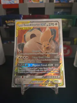 Pokemon Eevee & Snorlax GX Tag Team Card 120/181 Holo Rare - Image 1