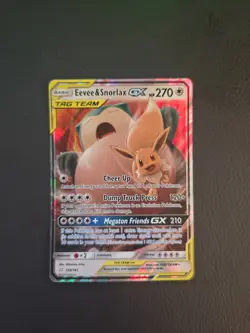 Pokemon Eevee & Snorlax GX Tag Team Card 120/181 Holo Rare - Image 2