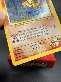 Pokemon Cards Blaine's Moltres 1/132 Gym Heroes Holo Rare Swirl HP-e - Image 3
