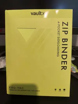Neon Yellow Vault X Just 4-Pocket Exo-Tec Zip Binder 160 Cards- BRAND NEW IN BOX - Image 1