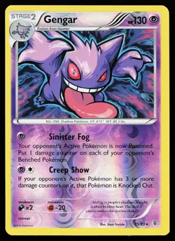 Gengar 35/83 Reverse Holo Rare Generations Pokemon Card - Image 1