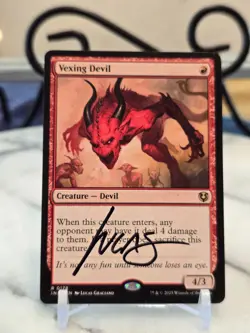 MTG Vexing Devil Innistrad Remastered Regular (ARTIST SIGNED) LP - Image 1
