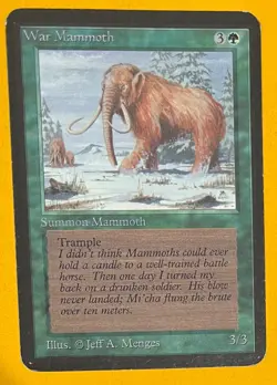 MTG WAR MAMMOTH Alpha (OldManMTG 008-531) - Image 1