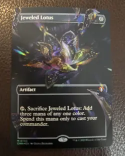 Magic The Gathering Jeweled Lotus Borderless Foil Commander Masters NM Unplayed - Image 1