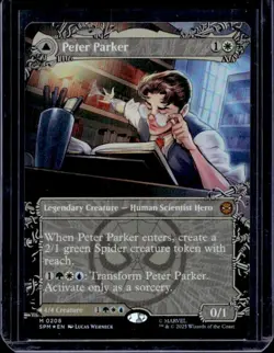 Peter Parker & Amazing Spider-Man Foil MTG 0208 NM Mythic - Image 1