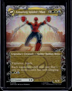 Peter Parker & Amazing Spider-Man Foil MTG 0208 NM Mythic - Image 2