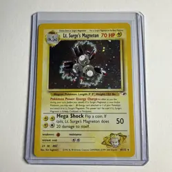 Lt. Surge's Magneton 8/132 Halo Rare 2000 Pokemon Gym Heroes - Image 1
