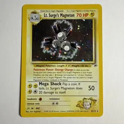 Lt. Surge's Magneton 8/132 Halo Rare 2000 Pokemon Gym Heroes - Image 2