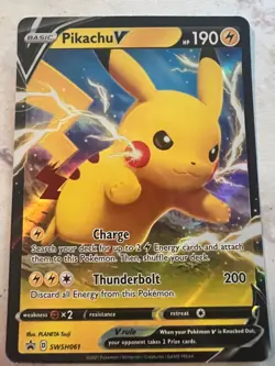Pikachu V SWSH061 SWSH: Sword & Shield Promo Cards Holo Pokemon TCG LP - Image 1