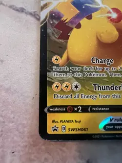 Pikachu V SWSH061 SWSH: Sword & Shield Promo Cards Holo Pokemon TCG LP - Image 5