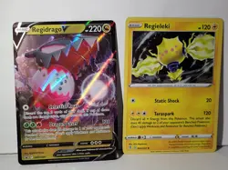 Regidrago V SWSH281 Black Star Promo Regieleki Cosmos Holo 060/203 Pokemon TCG - Image 1