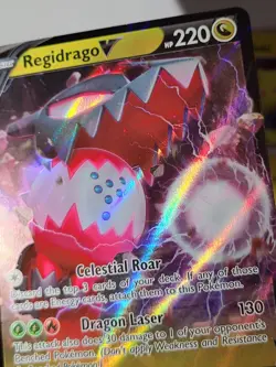Regidrago V SWSH281 Black Star Promo Regieleki Cosmos Holo 060/203 Pokemon TCG - Image 3