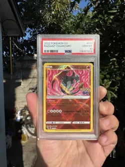 2022 POKEMON GO #011 RADIANT CHARIZARD CARD PSA 10 - Image 1