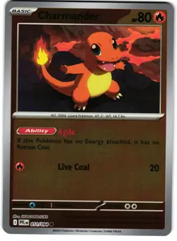 Charmander [Reverse Holo] 11/94 Pokemon ME: Phantasmal Flames - Image 1
