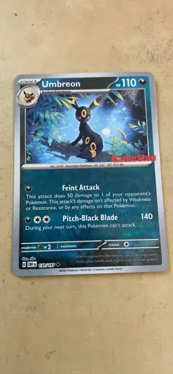 Pokemon TCG Umbreon 130/197 GameStop Exclusive Promo Reverse Holo - Image 1