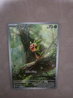 Nintendo Pokemon TCG Chespin Crimson Haze 087/086 Illustration Rare Holo EN 2026 - Image 2