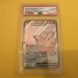 2025 POKEMON SVP EN BLACK STAR PROMO #195 LILLIE'S CLEFAIRY EX PSA 10 - Image 1