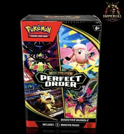 Pokemon TCG: Mega Evolution-Perfect Order Booster Bundle (6 Packs) New Sealed - Image 1