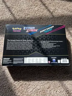 Pokemon Crown Zenith Shiny Zacian Premium Figure Collection Sealed - Damaged - Image 2