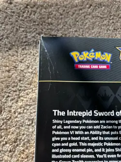 Pokemon Crown Zenith Shiny Zacian Premium Figure Collection Sealed - Damaged - Image 3