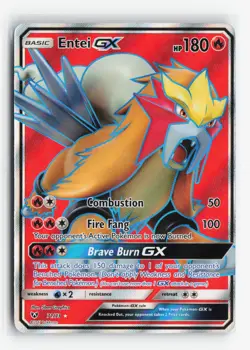 Entei GX Full Art 71/73 2017 Shining Legends Pokemon TCG Ultra Rare Near Mint NM - Image 1