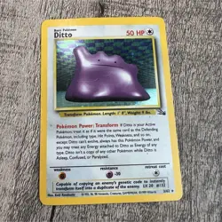 Wizards of the Coast Ditto 3/62 Fossil Holo Rare 1999 English 50 HP Basic - Image 1