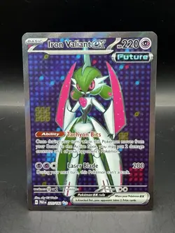 Pokemon Iron Valiant ex 225/182 Full Art Ultra Rare Paradox Rift NM - Image 1