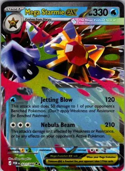 Mega Starmie ex Perfect Order 021/088 Double Rare Holo Pokemon Near Mint - Image 1
