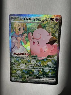 Pokemon TCG Lillie's Clefairy ex 184/159 Sv09 Journey Together SIR Full Art Holo - Image 1