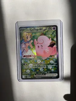 Pokemon TCG Lillie's Clefairy ex 184/159 Sv09 Journey Together SIR Full Art Holo - Image 2
