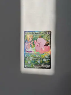 Pokemon TCG Lillie's Clefairy ex 184/159 Sv09 Journey Together SIR Full Art Holo - Image 3