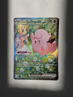 Pokemon TCG Lillie's Clefairy ex 184/159 Sv09 Journey Together SIR Full Art Holo - Image 4