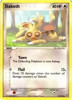 Pokemon TCG Slakoth 73/107 Common Deoxys LP - Image 1