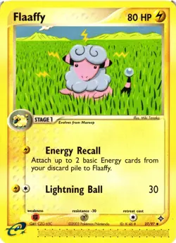 Pokemon TCG Flaaffy 27/97 Uncommon Dragon VLP - Image 1