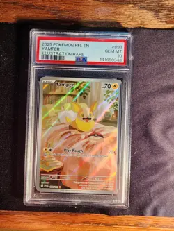 Pokemon Tcg Yamper Illustration Rare Phantasmal Flames Psa 10 - Image 1