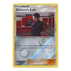 Giovanni's Exile 57/68 Reverse Holo Hidden Fates Pokemon Card NM - Image 1
